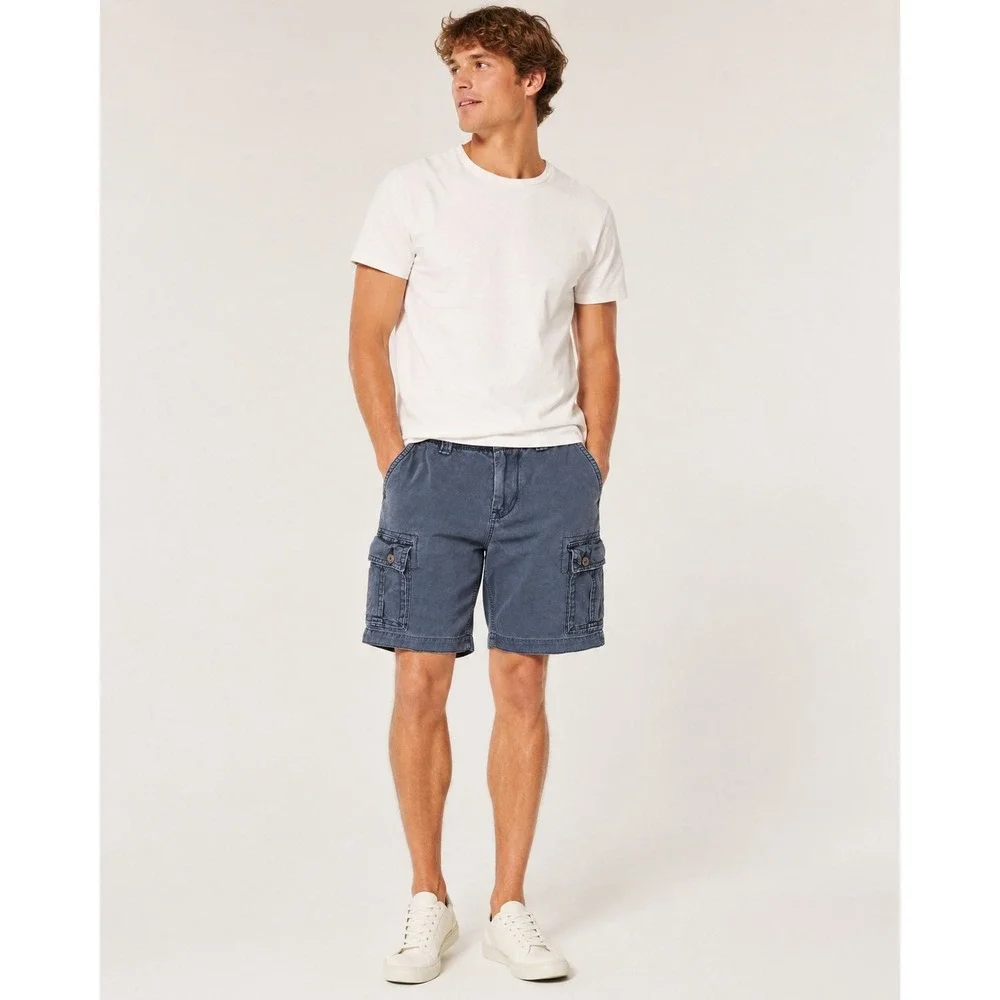 American Eagle Cargo Shorts Mens 30 Navy Blue Classic Cotton Workwear gorpcore